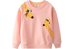 Little Hand Mädchen Sweatshirt Kinder Baumwolle Top Casual Jumper Kleinkind Langarm Pullover Gr.92-122