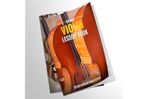 QMG Livre de cours de violon pour débutant, convient à tous les niveaux, notes à code couleur, 50 chansons étonnantes et populaires