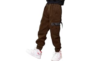 MEILONGER Pantaloni Cargo Ragazzo per Bambini, Stile Casual, Elastico in Vita per Escursionismo, Uniforme Scolastica, Pantaloni Sportivi