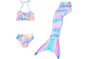 DAPONGZHI 2025 Bikini Trajes de Baño Niña 3 Piezas Bañadores de Playa Bañador Bikini Bebé Conjunto Verano con Falda Playa Tankini Niñas Conjuntos Performance 4-13 Años
