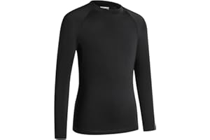 HYCOPROT Camiseta de Compresión para Niños Camisetas Interior Deportiva Camiseta de Capa Base Camiseta Transpirable de Secado Rápido