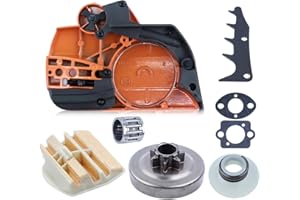 Adefol Coperchio Frizione Freno Kit per Husqvarna 445 450 con Tamburo Frizione .325" 7T Ingranaggio a Vite Senza fine Filtro dell'Aria Cuscinetto ad Aghi Guarnizione per 544097902, 578097901