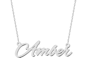 UMAGICBOX Exquisite Personalized Name Necklace|Choose from 14 Font Styles|Customizable 18K Gold Plated Stainless Steel & Sterling Silver Pendant|Unique Gift for Her