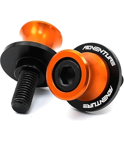 2 Nottolini Moto M10 Arancioni Per KTM Duke E Adventure - Supporto Forcellone Antiribaltamento - Foto 4