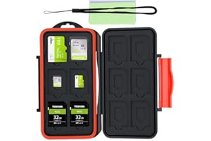 CHUER Caja de Protección, Almacenamiento Funda de Tarjeta de Memoria Estuche Impermeable para 12 SD y 12 Micro SD Tarjetas + 2 Super Fibra Tela