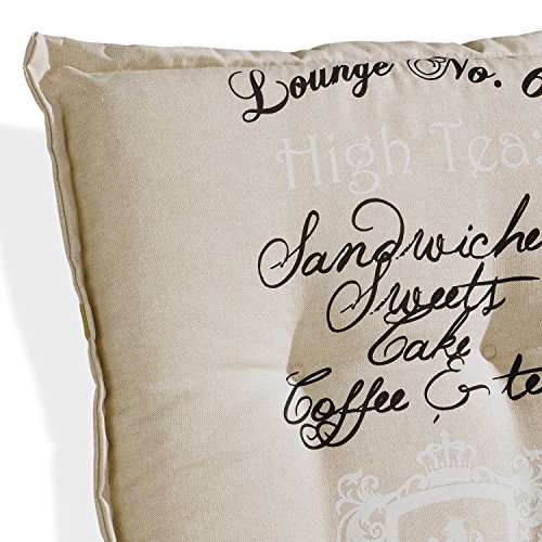 Sesselauflage Sitzpolster Gartenstuhlauflage für Mittellehner DABUR 5 | B 50 cm x L 110 cm | Natur | Baumwolle | Polyester - 2