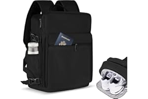 Gluckstar Zaino per Easyjet 45x36x20 Zaino da Viaggio Bagaglio a Mano，30L Borsa da Valigia Zaino da Viaggio Aereo Cabina, 17 Pollici Zaino Porta Pc Zainetto Donna Uomo Travel Backpack Grande Nero