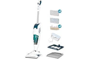 Rowenta RY7757 Clean & Steam Revolution Aspirapolvere a Vapore, Lavapavimenti Multisuperficie, Aspira, Lava e Igienizza Insieme, Elimina Germi e Batteri, Serbatoio Amovibile, Senza Sacco