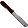 A2Z-WHS4 Stainless Steel Lab Spatula with Wooden Handle, 4" Blade, 0.62" Blade Width, 8" Total Length