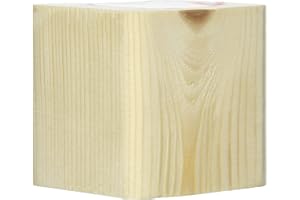 RAYHER 62838000 Holz-Sockel, 8x8x8cm, m. Loch ø5,5mm,2,5cm tief