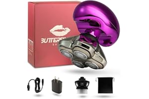 Skull Shaver Butterfly Kiss Pro Purple - Tondeuse Femme pour Corps et Tête, Rasoir électrique Électrique Féminin, meilleur cadeau pour femme