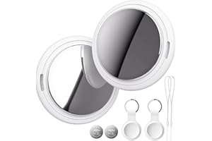 Bnlei Traceur d'objets Air Tracker Tag Compatible Apple Localiser | Find My pour Clés, Portefeuille, Bagages, Voiture, Animaux de Compagnie Chiens et Chats- iOS Uniquement (Blanc, 2-Pack)