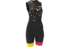 S SIKMA Ladies Cycling Skinsuit Women Padded One Piece Trisuit Bike Top Short Sublimated Design bib Short