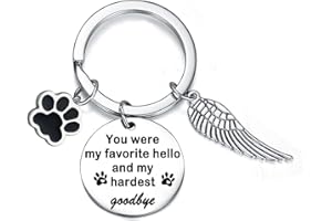 WAECEIP Dog Keyring Dog Memorial Gifts Sympathy Gift Memorial Gift Cat Gifts Dog Gifts for Women Men Gifts for Dog Cat Loss of Dog Gifts Pet Memorial Keyring Sympathy Keychain