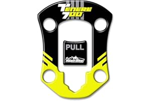 Resin Bike Adesivi Moto Compatibile con Yamaha Tenere 700 2019 Power Black. Protezione Tappo Serbatoio da Urti e Graffi. Adesivo 3D Resinato - Nero e Giallo