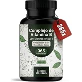 Vitamin B Complex - 365 Tablets - (1 Year Supply) | B Complex Complete with 8 B Vitamins, Choline and Inositol - Vegan, Made