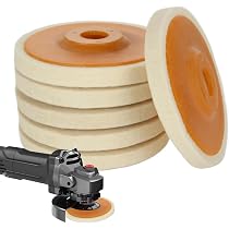 Disques Polissage Laine 125mm - Lot De 3 Pour Meuleuse D'Angle - Pour Métal, Verre, Céramique, Marbre