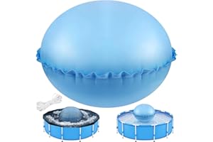 CHONGQILAO Poolkissen Winter Luftkissen Pool Kissen, Pool Winterkissen mit Loch und Schnur, Aufblasbare Poolabdeckung Kissen, 120x120cm Poolkissen Rund für Winterfeste Pool Abdeckung Schutz
