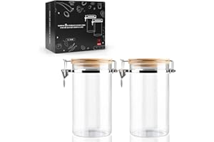 LIBWYS Kaffeedose 2er Set Luftdicht Vorratsgläser 2.5L mit Bügelverschluss - Kaffeebohnen Behälter Aromadicht Aufbewahrungsgläser mit Deckel