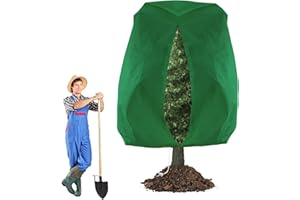 BIQIQI Winterschutz für Pflanzen 250 x 360cm, Frostschutz Pflanzenabdeckungen als Pflanzen Winterschutz XXL DraußEn, Winterschutzhaube mit Zugband für Baum Palmen Balkonpflanzen(1 Stück,Grün)