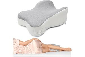 Umllpet Knäkudde för sidosovare – ergonomisk sidosovkudde, lår och knän, minnesskum knäkudde för att stödja ben höfter rygg