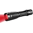 WINDFIRE Red Light LED Torch, Single Mode Red Hunting Torch, Super Bright 600 Lumen 150 Meters, Zoomable Red Predator Light for Night Vision, Astronomy