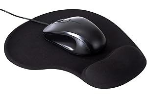 MOONSING Żelowa podkładka pod mysz, poduszka żelowa, ergonomiczna komfortowa mata pod mysz z podkładką pod nadgarstek, antypoślizgowa mata żelowa do komputera, laptopa, notebooka, domowego biura, czarna