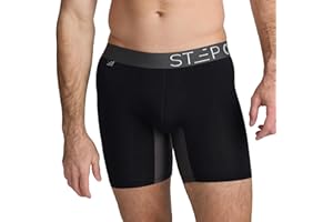STEP ONE Mens Boxers Shorts, 1 Pair, Anti Chafing Underwear for Men, Moisture-Wicking Boxer Shorts with 3D Pouch. Fabric Made from Organic Bamboo