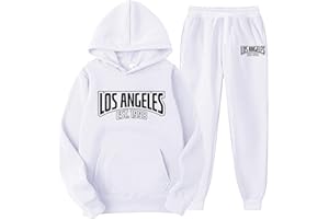QWUVEDS Männer und Frauen Herbst und Winter Mode lässig Brief gedruckt Pullover Hosen Sportanzug Fußball Jogginganzug Herren Baumwolle Traningsanzuganzug Sweatshirt Herren Mit Kapuze