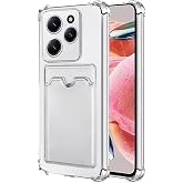 İnfinix Hot 40 Pro Kapak ile Uyumlu Kartlıklı Darbe Emici &Ouml;zellikli Şeffaf Silikon Kılıf