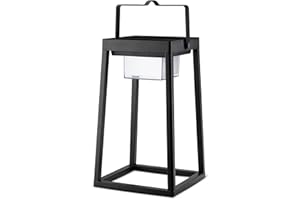 Brendz Yuma - Farol Solar Exterior Jardin, LED Lámpara Solar Jardin, IP44 resistente al agua, Con 3 modos de luz, Batería Recargable a través de USB-C, Decoracion Mesa Terraza Exterior