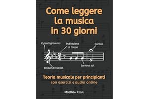 Come leggere la musica in 30 giorni: Teoria musicale per principianti con esercizi e audio online