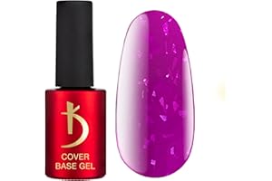 Kodi Professional - Vernis Semi Permanent - Violet Néon Brillants Flocons Camouflage - Vernis gel uv semi permanent gel ongle -7ml- Base Gel Cover Violet Flakes - Base Coat
