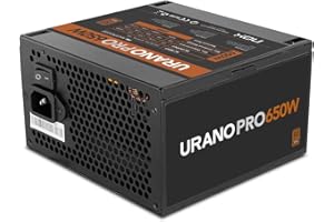 NOX Xtreme Products URANO Pro 650 W 80 Plus Bronze – Fuente de Alimentación ATX con Ventilador Silencioso 120 mm PWM, Protección Integral (OVP, UVP, OPP, SCP, OTP), PFC Activo, Cables Planos Largos