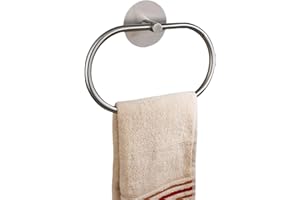 BETADISTOR Bathroom Towel Rail Self Adhesive - Towel Rail Wall Mounted Siver 060301