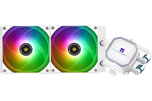 Thermalright Frozen Prism 240 White ARGB - Enfriador de agua para CPU (120 mm, ARGB PWM, ventilador de agua para ordenador AMD/AM4/AM5, INTEL 1700/1150/1151/1200/2011)