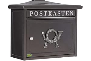 Burg-Wächter klasyczna skrzynka na listy bez tuby na gazety i tabliczki z nazwiskiem, stal ocynkowana, format wrzutowy DIN C4, w zestawie: 2 klucze, Sylt 1883 E, stare żelazo
