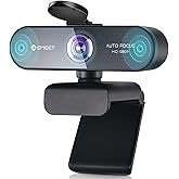 EMEET 1080P Webcam - Nova Webcam with Auto Focus, 1080p Webcam, 73&deg; Wide Angle, 2 Microphones Noise Reduction, Automatic Ligh