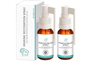 YXTECD Medilisk Tinnitus Relief Spray, Medilisk Ear Spray, Quick Relief of Discomfort Spray, Ear Calm Spray, Natural Ingredients Tinnitus Relief Spray for Ringing Ears(2PCS)
