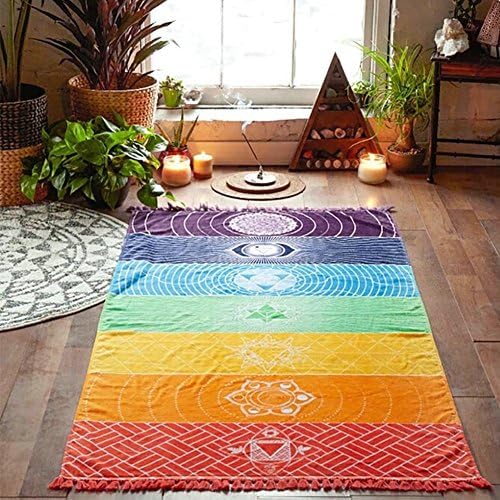 GRD Yoga Mat & Beach Towel & Tapestry - Thick Yoga Exercise Mat Luxurious Non-slip Mat Non Slip Ultra Absorbent