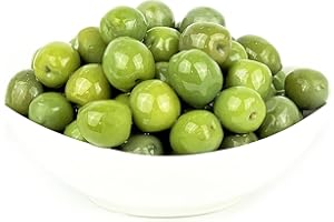 DELI MED Premium Quality Nocellara Olives 1.5kg tub - Green Olive with Stone - Nocellara Del Belice Olives - 100% Sicilian - Packed with Olive Oil and Rapeseed Oil - Freshly Packed in Britain - Vegan!