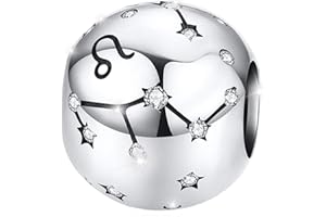 MARIA FONTE Charm New 2024 MariaFonte Compatibile Tutte Marche Bracciali Collane Zodiaco Segni Zodiacali Oroscopo Portafortuna Argento Compleanno Anniversario Originale Offerte Amicizia Mamma Bead Cuore Natale