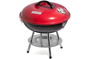 Cuisinart CCG-190RB Gril au charbon de bois portatif en acier, 14 po, rouge