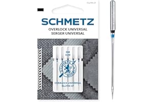 SCHMETZ | 5 Aghi per macchine da cucire | Overlock Universal | ELX705 CF/SY 2022 | Spessore 80/12 | Nota: verificare il sistema consigliato nelle istruzioni per l'uso