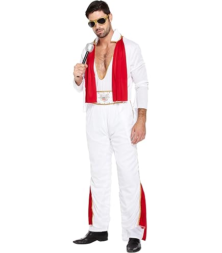 Smiffys Elvis Combinaison Noire Pour Adultes Sous Licence