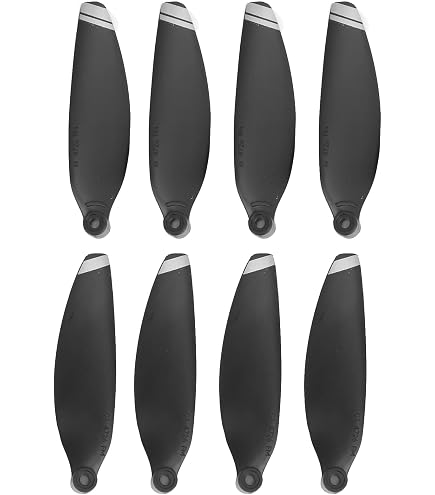 4 Paar Schnellspanner-Propeller Für DJI Mavic Mini 2 - Inkl. Schrauben & Schraubendreher, Geräuscharm, Silberne Streifen