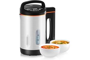 ‎SUPERLEX SUPERLEX Suppenbereiter 1,6L Edelstahl 1000W Elektrischer Suppenkocher mit 4 Programmen Timer Warmhaltefunktion Selbstreinigung Soup Maker für Cremesuppen Säfte
