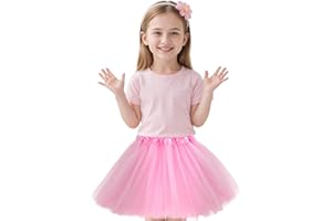 HPMJZ Layered Tutu Skirt Dresss Fancy Princess Tulle Ballet Dance Skirts Fluffy Ballet Dress Up for Toddler Kid Children Baby Girls
