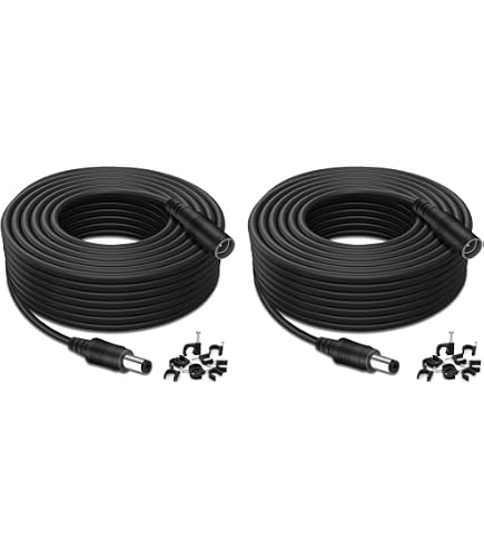 Lonnky DC 12V Verlengkabel 10 Meter 5,5 x 2,1 mm met 2 Vrouwelijke Adapters, Ideaal voor IR-Lampen (Univivi, Tonton), Bewakingscamera's (TP- Link TAPO, Reolink) en LED-Strips – 2-Pack Wit Lonnky DC 12V Verlengkabel 10 Meter 5,5 x 2,1 mm met 2 Vrouwelijke Adapters, Ideaal voor IR-Lampen (Univivi, Tonton), Bewakingscamera's (TP- Link TAPO, Reolink) en LED-Strips – 2-Pack Wit