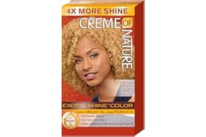 Creme of Nature - Argan Oil - Coloration Permanente à l'Huile d'Argan du Maroc - Coloration Cheveux Bouclés à Crépus - Couvre 100% des Cheveux Blancs - Teinture Cheveux N10.01 Blond Roux